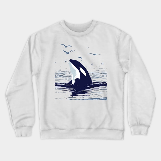 Whale Watcher Crewneck Sweatshirt by 